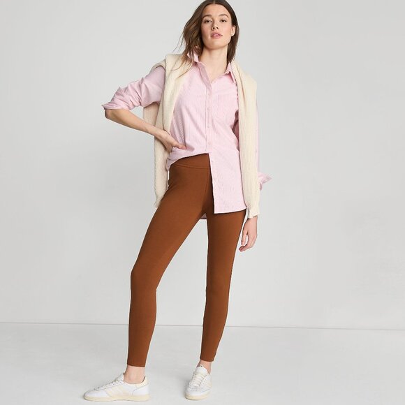Lands' End Women's Mid rise Starfish Legging Bright Ginger Heather S - Picture 1 of 3